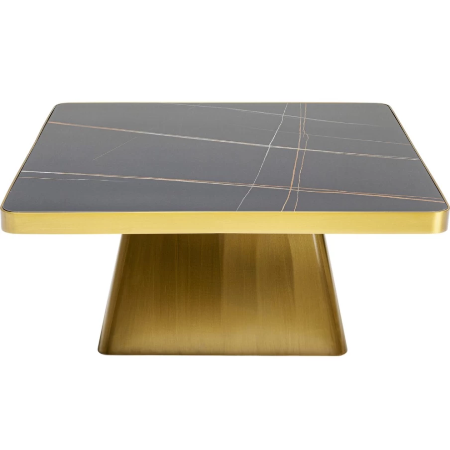 KARE Design Miler Gold Coffee Table - 80X80Cm Modern Luxury Side Table