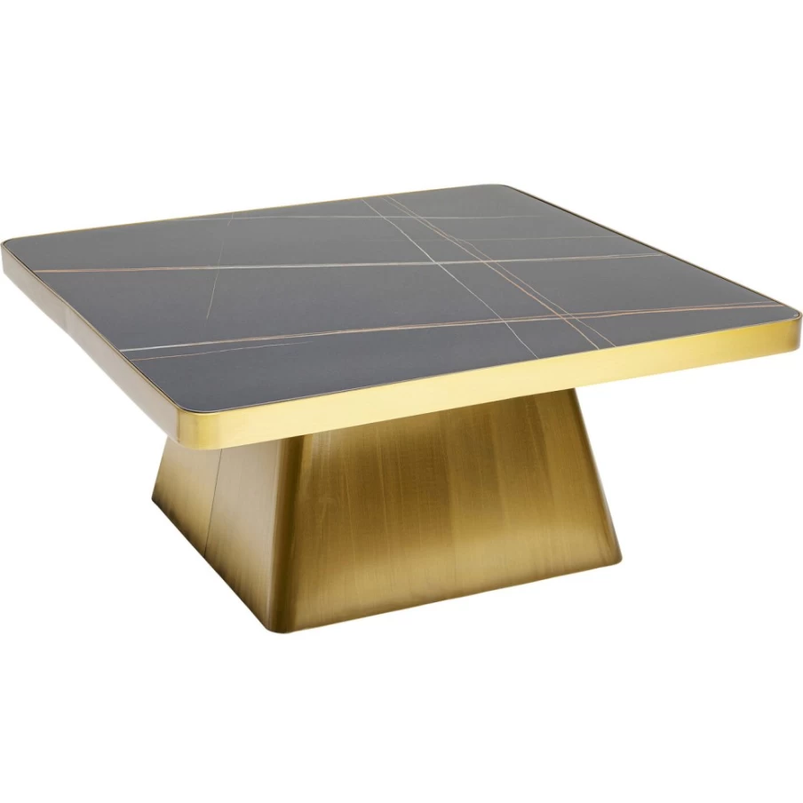 KARE Design Miler Gold Coffee Table - 80X80Cm Modern Luxury Side Table