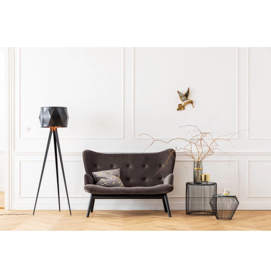 "KARE Design Vicky 2-Seater Velvet Sofa in Grey and Black | Modern Luxury Furniture"