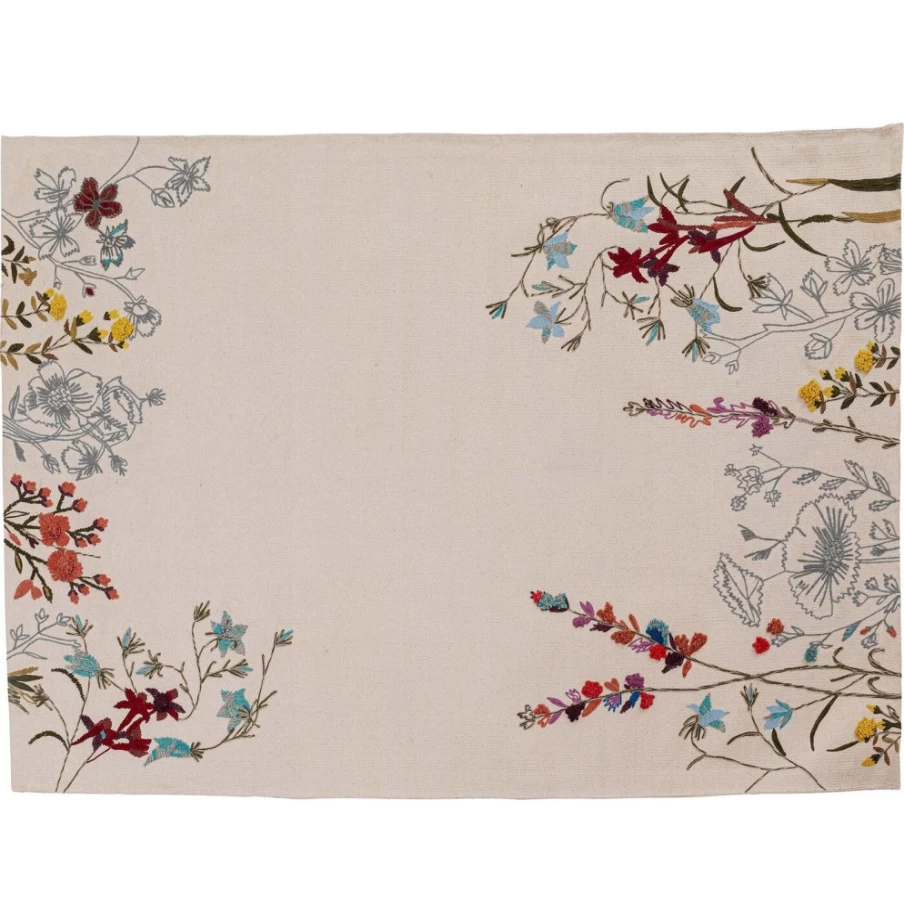"KARE Design Wildflowers Area Rug 120x180 cm - Handmade Floral Carpet for Living Room"