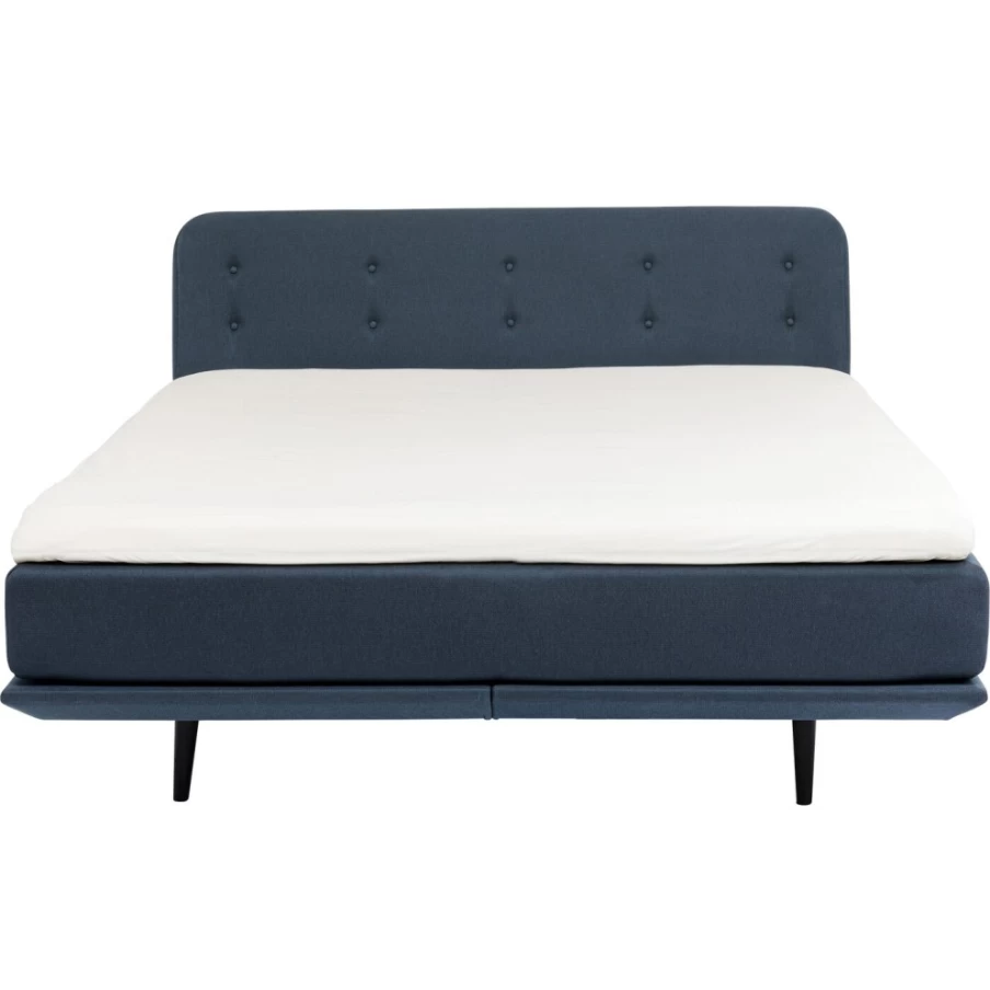 KARE Design Luna Blue Box Spring Bed 180x200 cm - Premium Queen Size Mattress Base