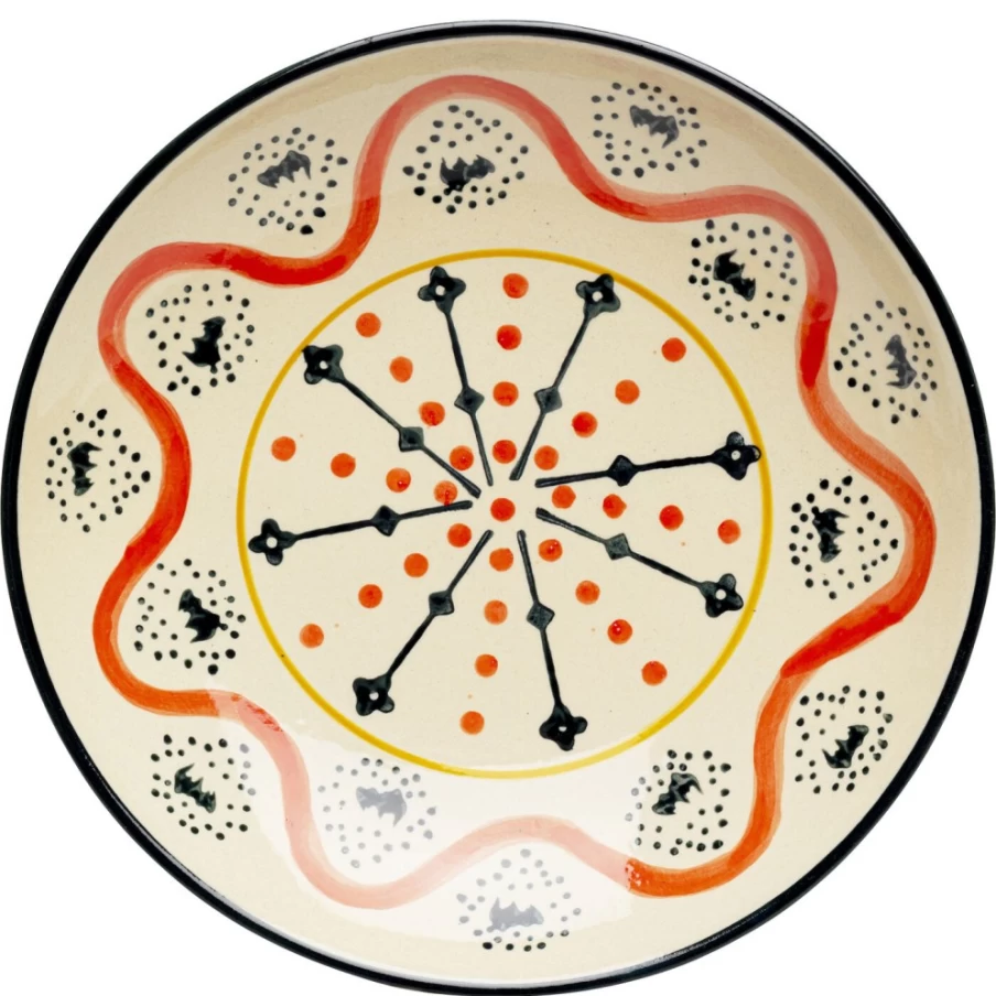 KARE Design Los Cabos Decorative Plate 22cm - Handcrafted Ceramic Dinner Plate for Modern Dining