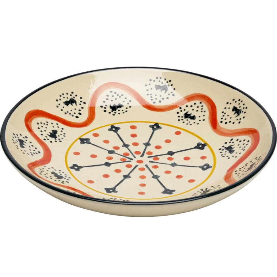 KARE Design Los Cabos Decorative Plate 22cm - Handcrafted Ceramic Dinner Plate for Modern Dining