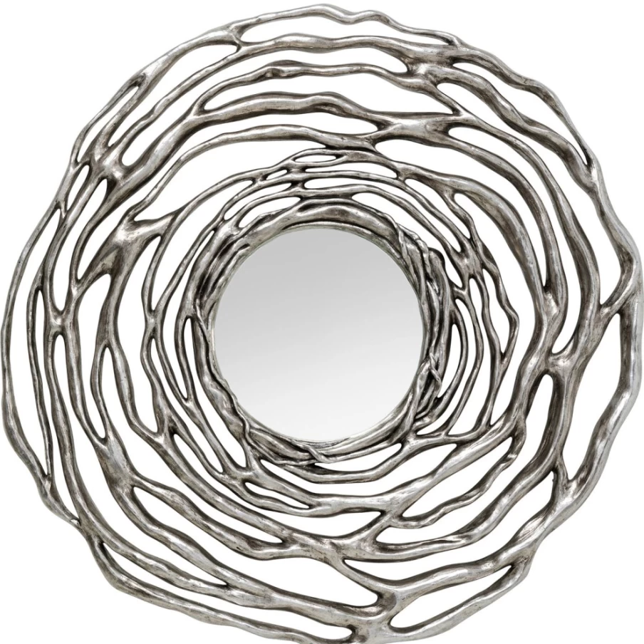 KARE Design Modern Twiggy Silver Wall Mirror - 121cm Stylish Decorative Mirror for Home Decor