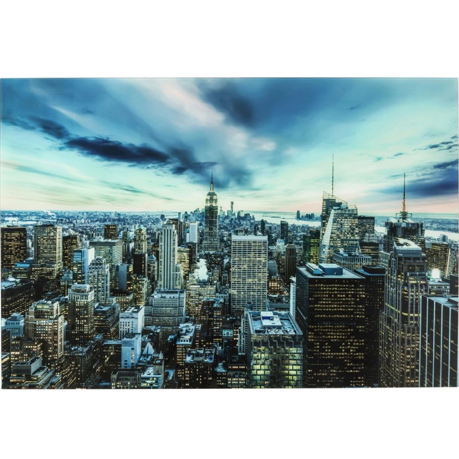 "KARE Design Picture Glass New York Sunset Wall Art 160x120cm Modern Home Decor"