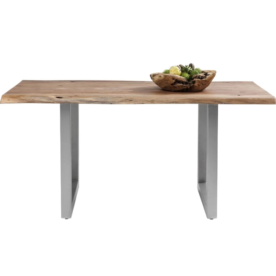 "KARE Design Modern Wooden Dining Table - Natural Finish, 160x80cm, Solid Wood, Scandinavian Style"