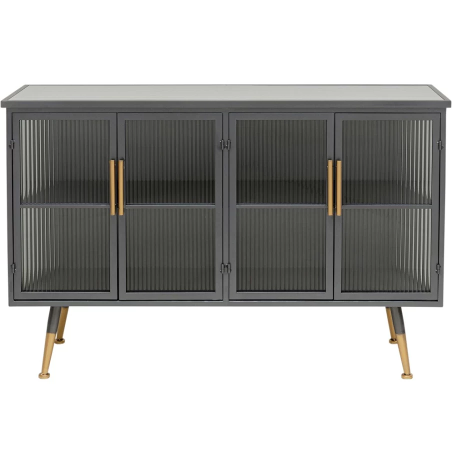 KARE Design Modern La Gomera 4-Door Sideboard | Stylish Storage Cabinet for Living Room