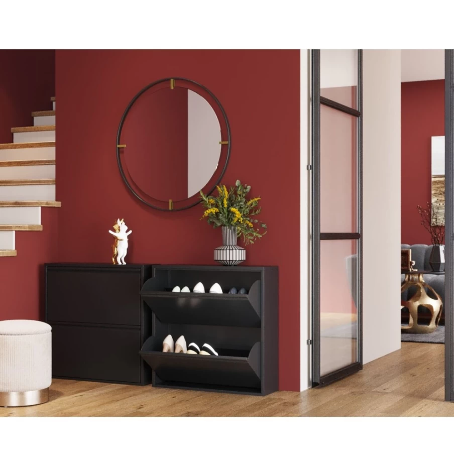 KARE Design Caruso 2 Double Shoe Storage Cabinet in Anthracite