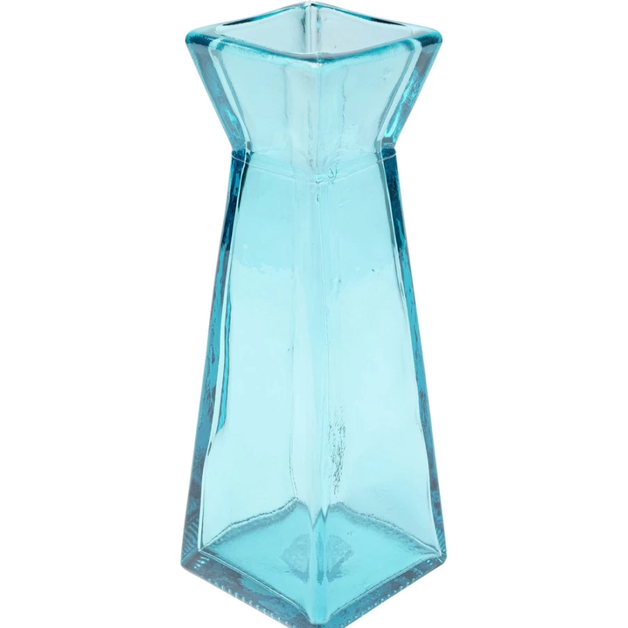 KARE Design Modern Pyramid Turquoise Vase - 30cm Handmade Decorative Home Decor