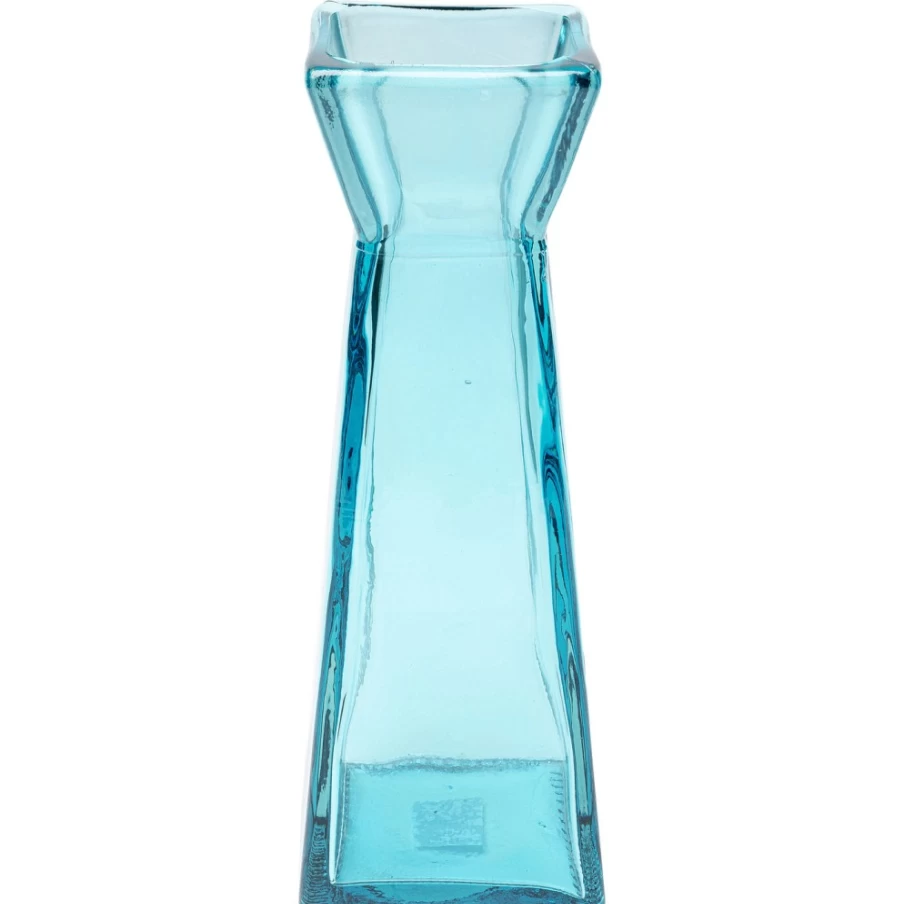 KARE Design Modern Pyramid Turquoise Vase - 30cm Handmade Decorative Home Decor