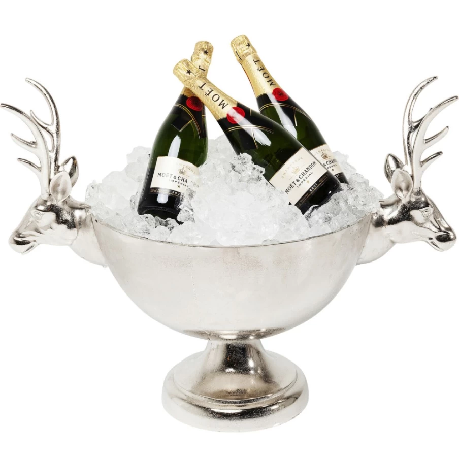 KARE Design Modern Wine Cooler with Oh Deer Motif - 54cm Freestanding Wine Cabinet for Home Bar