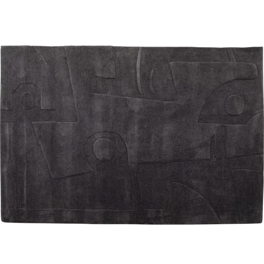 KARE Design Modern Anthracite Carpet Corner 170x240 cm Premium Area Rug for Living Room