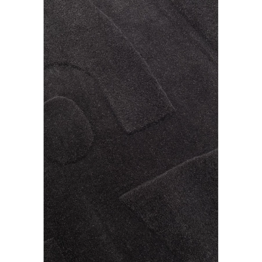 KARE Design Modern Anthracite Carpet Corner 170x240 cm Premium Area Rug for Living Room