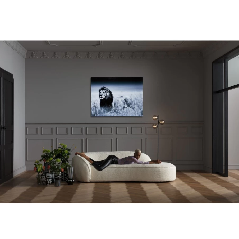 "KARE Design Modern Lion King Art Glass Panel Standing Decor 160x120cm"