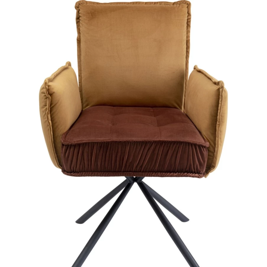 KARE Design Chelsea Brown Armchair - Modern Lounge Chair with Armrests for Living Room