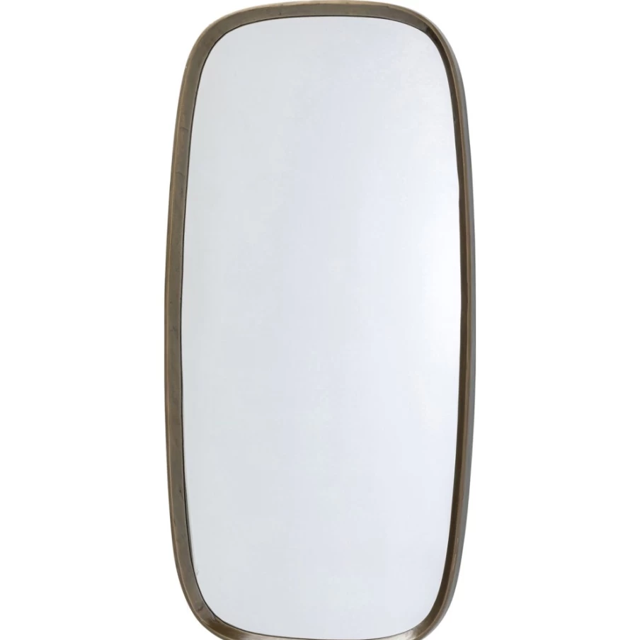 KARE Design Noomi Brass Wall Mirror 122x58cm - Elegant Decorative Round Mirror for Living Room & Bedroom