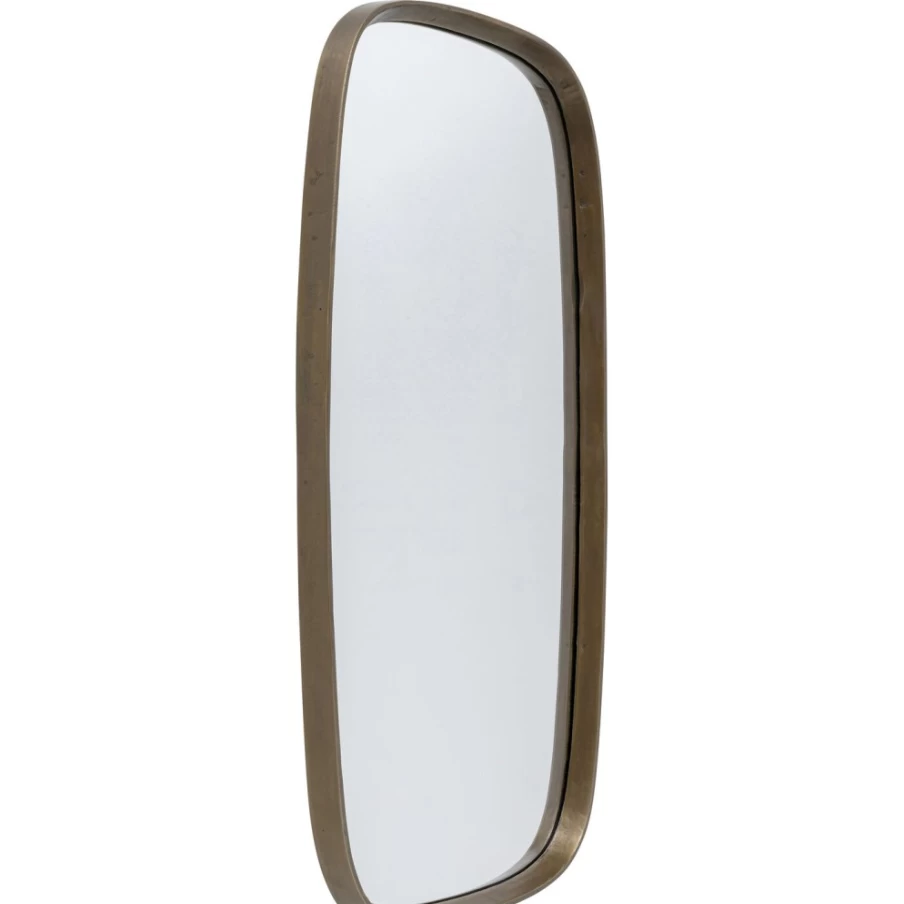 KARE Design Noomi Brass Wall Mirror 122x58cm - Elegant Decorative Round Mirror for Living Room & Bedroom
