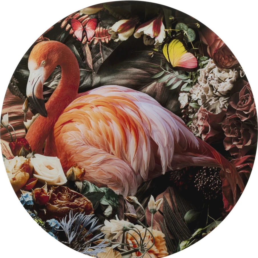 KARE Design Modern Glass Flamingo Art Picture - 100cm Wall Decor