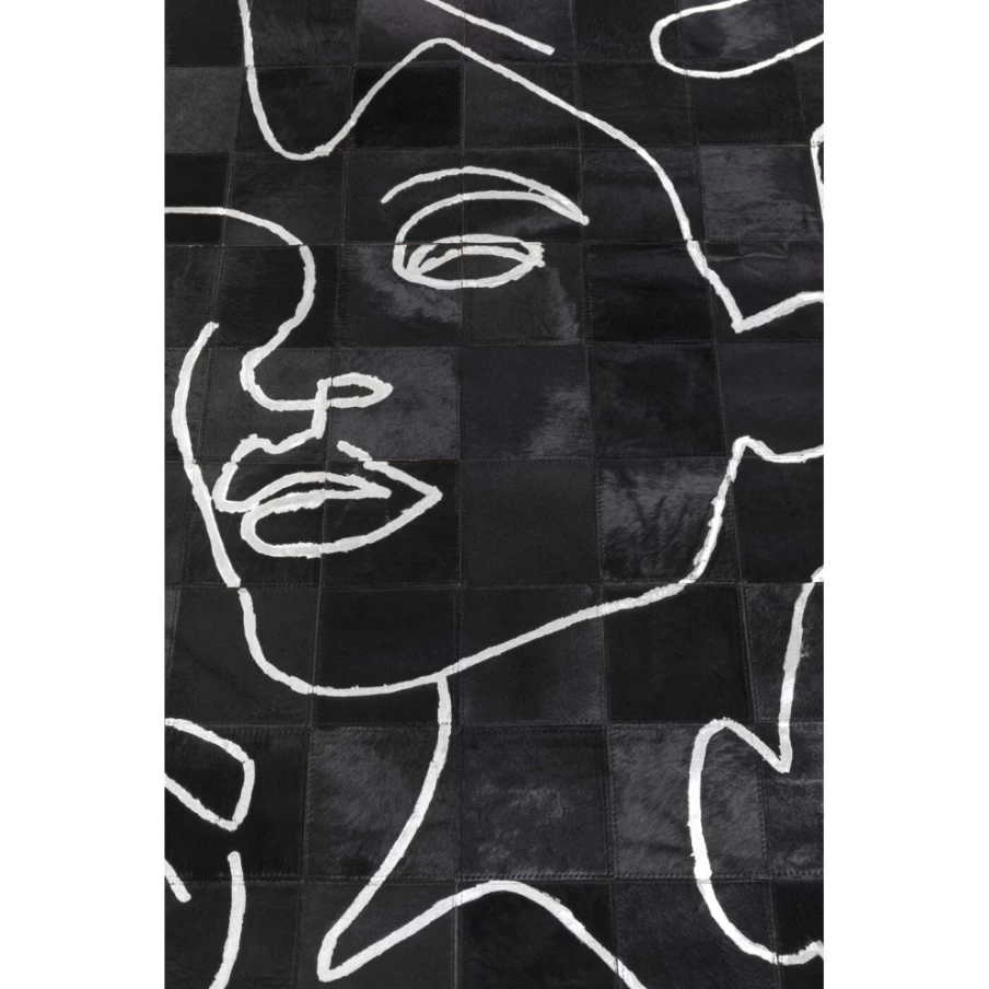 KARE Design Modern Abstract Face Pattern Carpet 170x240 cm for Living Room Decor