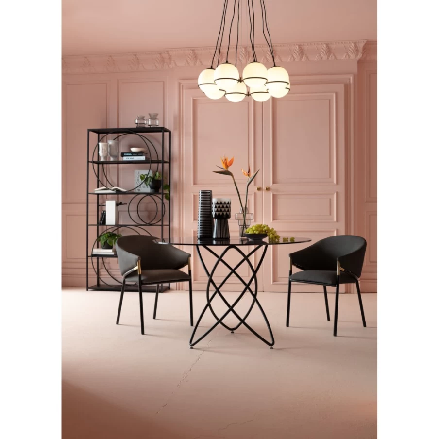 KARE Design Modern Black Molecular Table 120cm - Stylish Dining Table for Contemporary Interiors