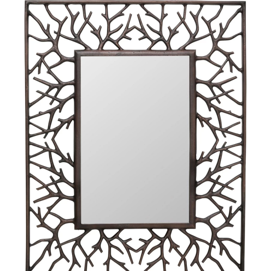 KARE Design Modern Square Wall Mirror with Tree Branch Frame 100x82cm for Home Decor