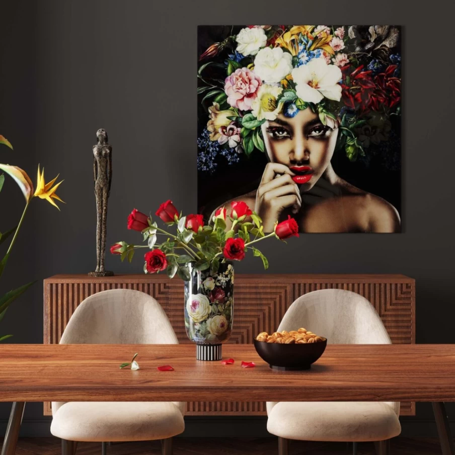 KARE Design Modern Rose Magic Black Decorative Vase 27cm - Elegant Home Decor