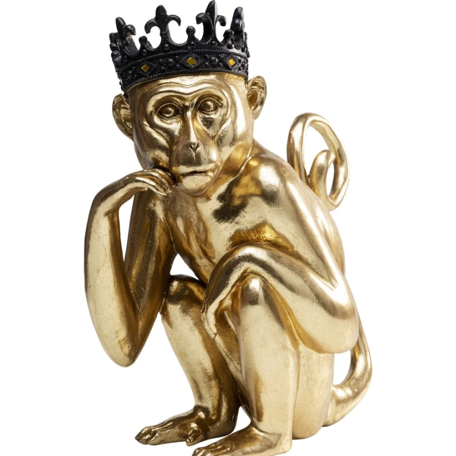 "KARE Design King Lui Gold Decorative Figurine - 35cm Modern Statue"
