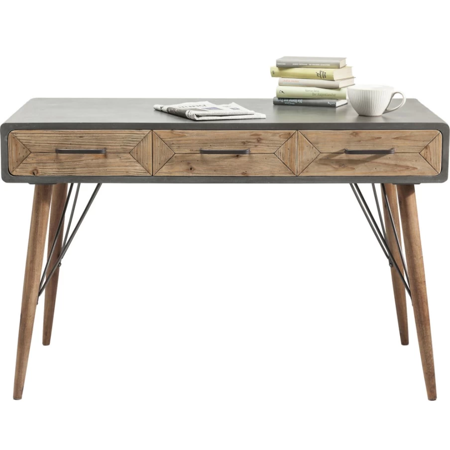 "KARE Design Modern Desk X Factory with 3 Drawers, 120 x 60 cm Workspace"