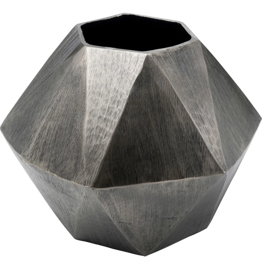 KARE Design Sacramento Silver Antique Decorative Vase - 24cm Height Modern Home Decor