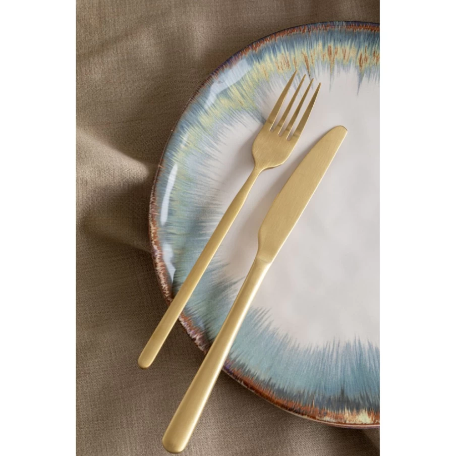 KARE Design Gloria 16-Piece Gold Cutlery Set - Luxury Matte Gold Flatware