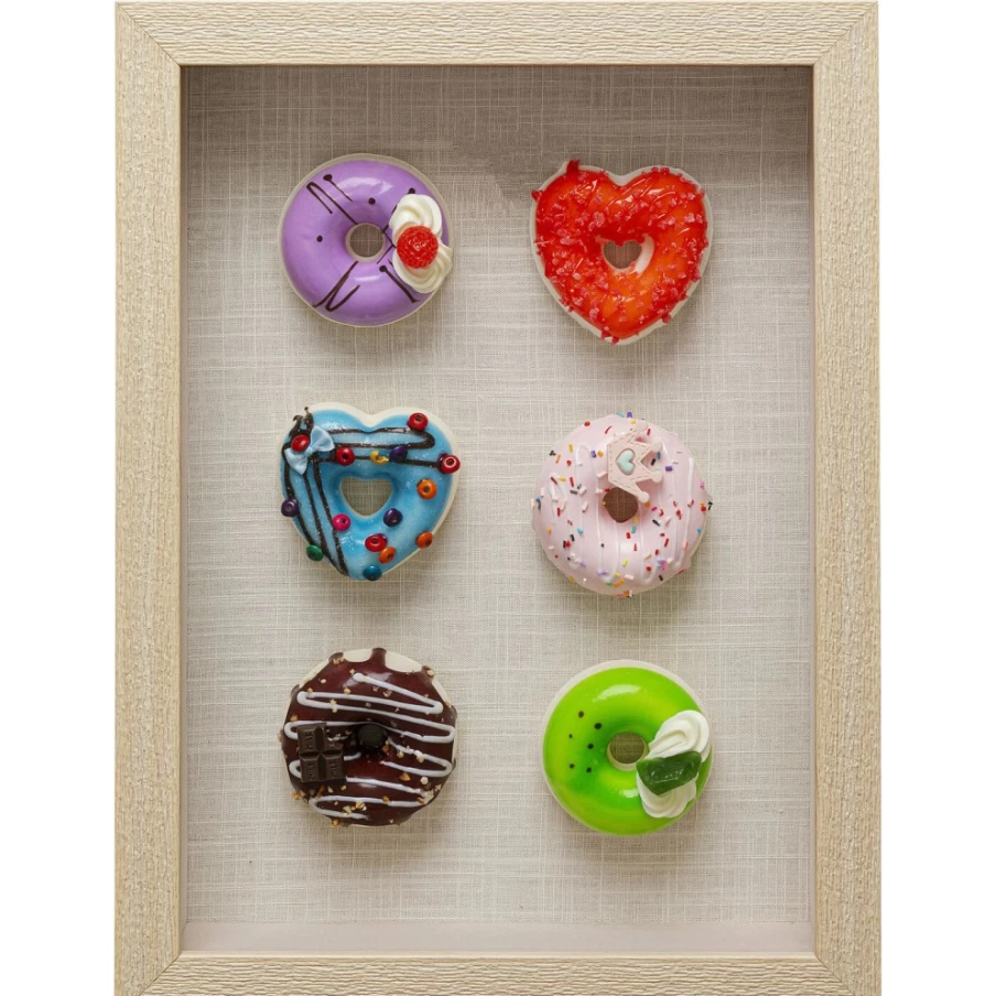 "KARE Design Modern Donut Art Print - 30x40cm Framed Wall Decor for Kitchen & Dining Room"
