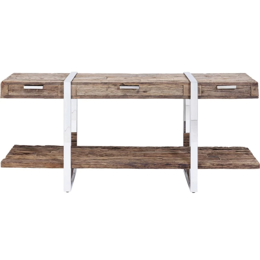 KARE Design Rustic Wooden Console Table 180x46cm - Modern Farmhouse Entryway Hallway Sofa Table