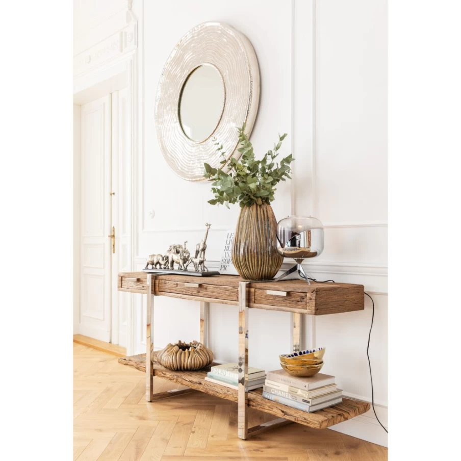 KARE Design Rustic Wooden Console Table 180x46cm - Modern Farmhouse Entryway Hallway Sofa Table