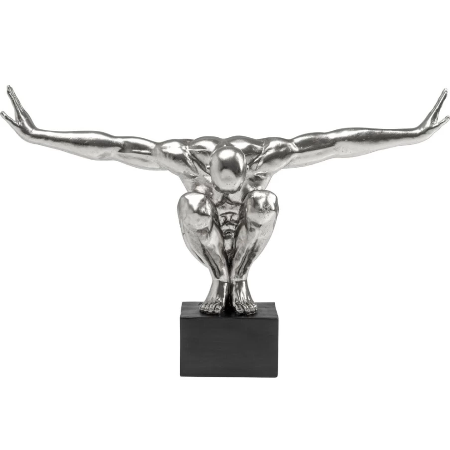 KARE Design Athlete XL Silver Modern Sculpture - Deco Object for Home & Office Decor