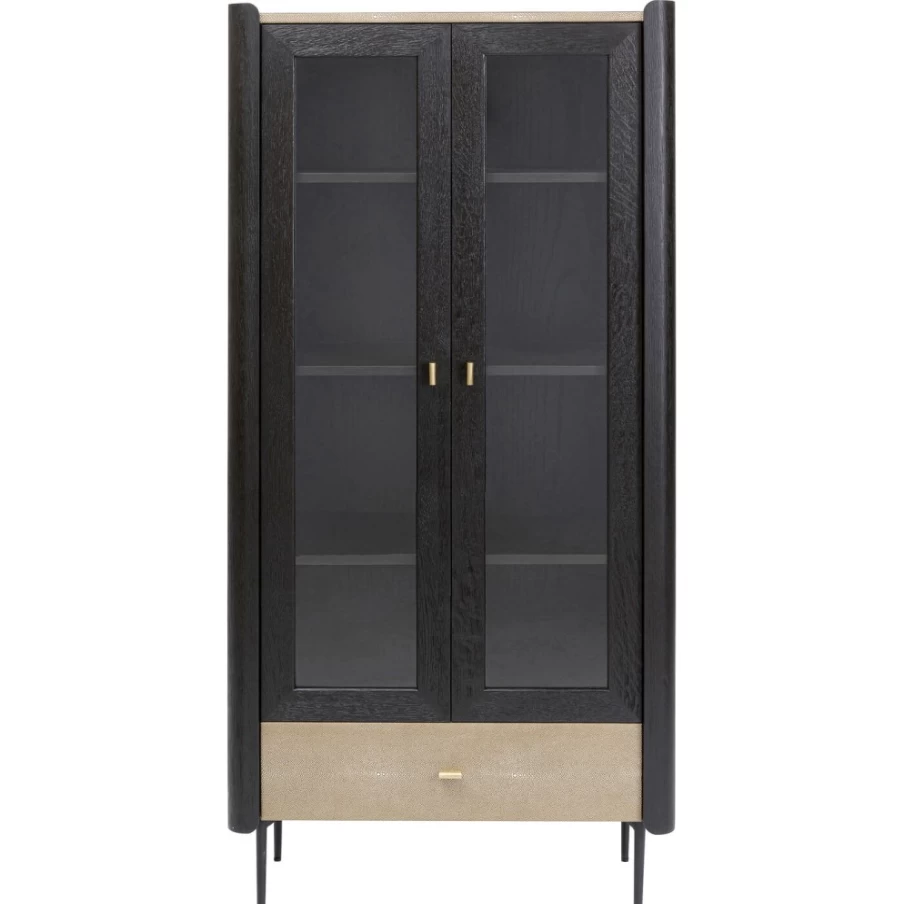"KARE Design Milano Display Cabinet 170x80cm - Modern Glass Shelf Storage Unit"
