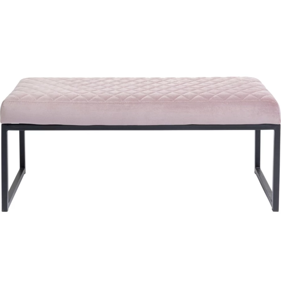 KARE Design Modern Velvet Rose Black Bench 90cm - Stylish Luxury Seating for Living Room