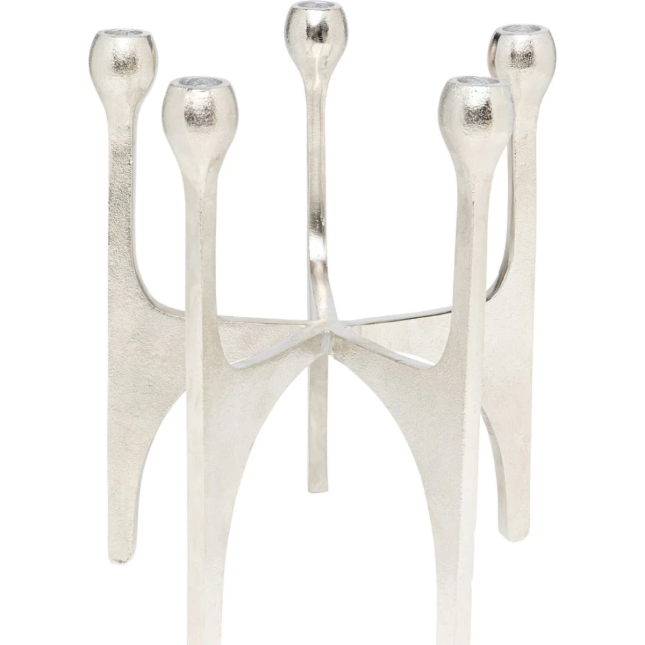 KARE Design Stackable Silver Candle Holder - 31cm Modern Home Decor