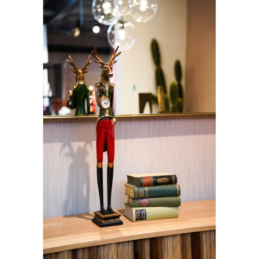 "KARE Design Gentleman Deer Table Clock – Stylish Modern Desk Accessory"