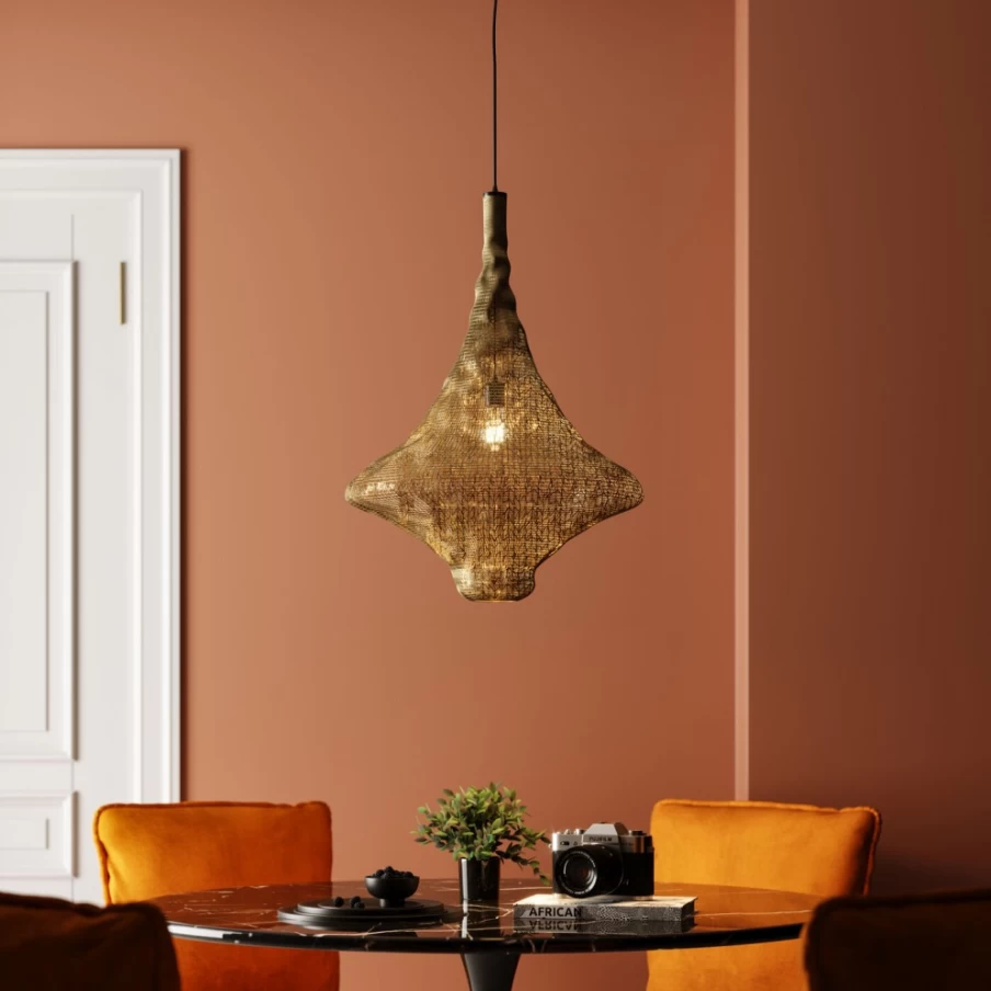 KARE Design Modern Gold Cocoon Pendant Lamp - 51cm Elegant Lighting for Home Decor