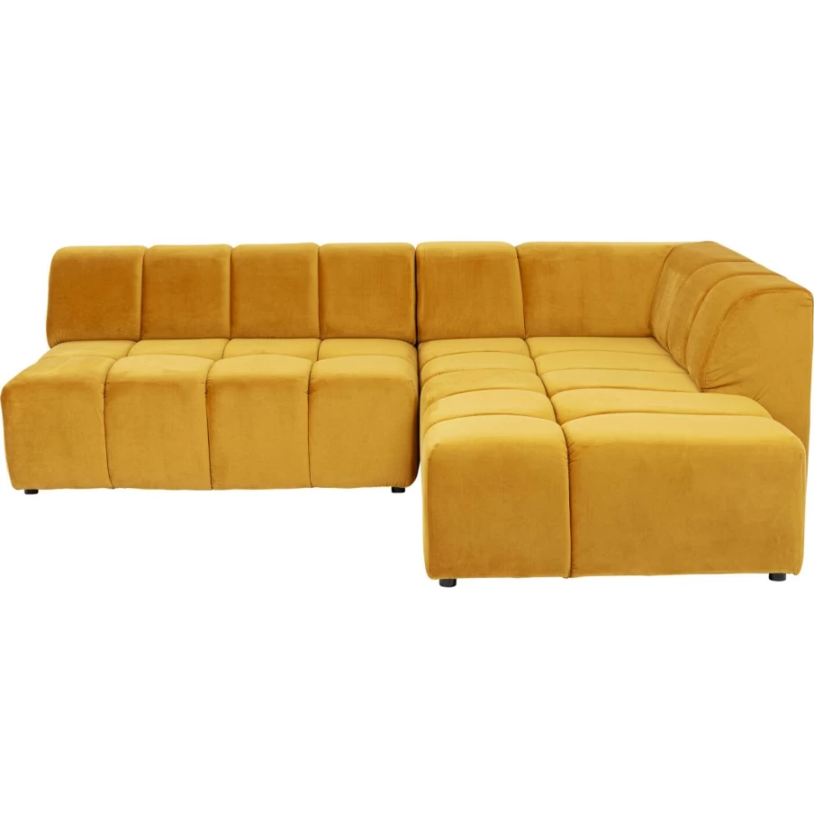 KARE Design Belami Velvet Amber Right Corner Sofa - Luxurious Modern Living Room Furniture