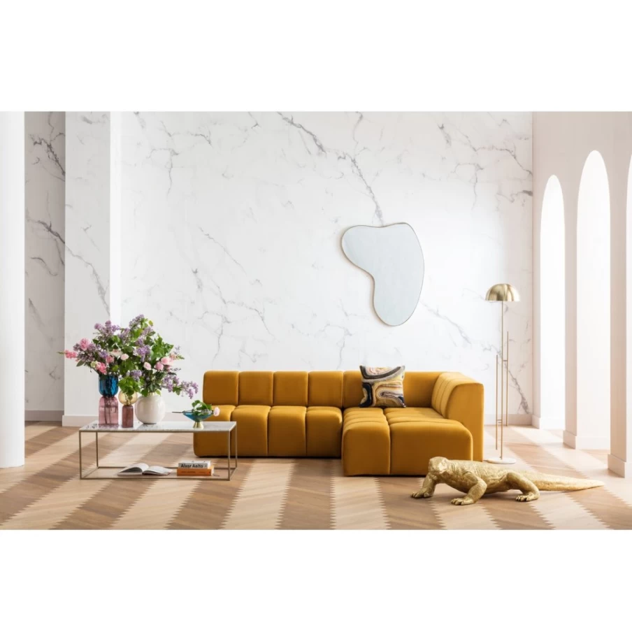 KARE Design Belami Velvet Amber Right Corner Sofa - Luxurious Modern Living Room Furniture