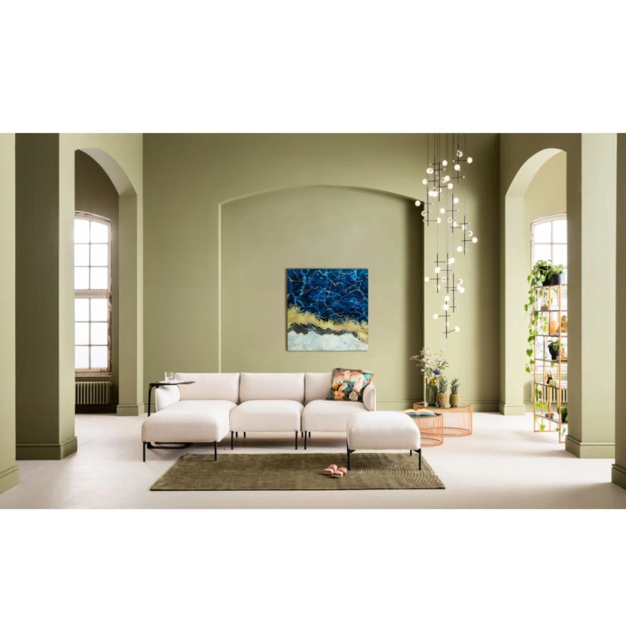 "KARE Design Modern Ocean Art Glass Metal Wall Picture 100x100cm"