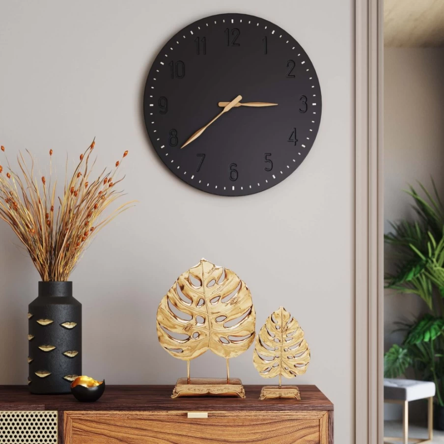 KARE Design Modern Monstera Leaf Gold Wall Decor 36cm - Handcrafted Luxury Home Art Deco Object