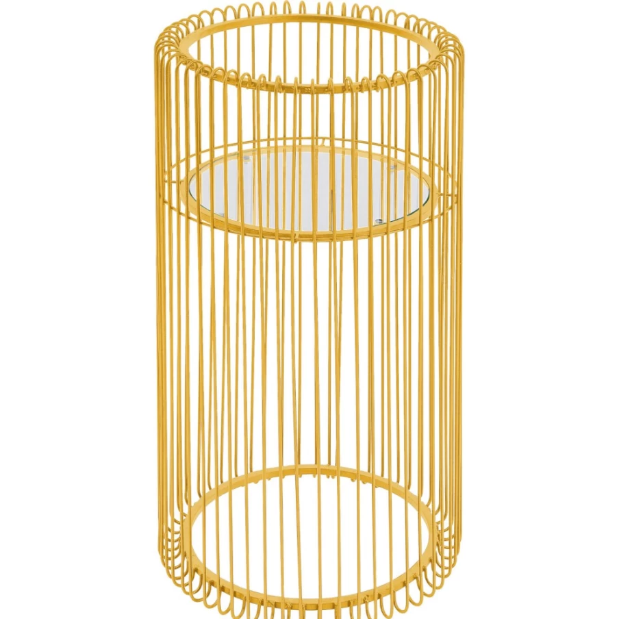 KARE Design Gold Metal Plant Holder - 70cm Wire Hanging Basket for Indoor Outdoor Decor