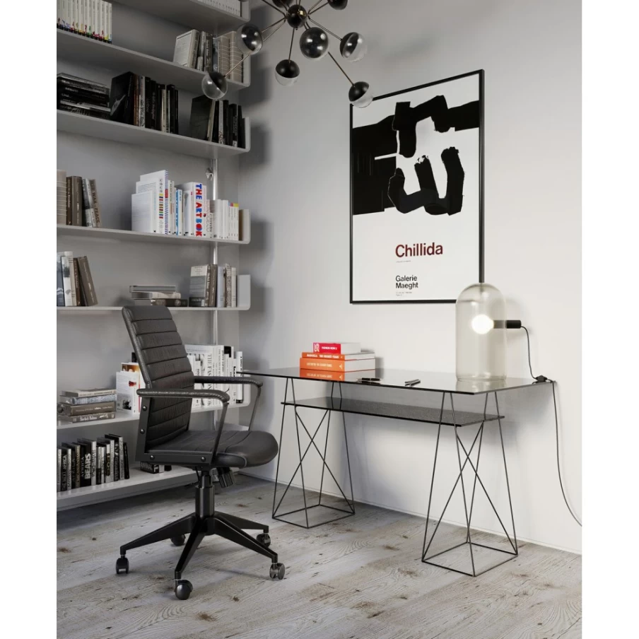 "KARE Design Labora Modern Office Chair in Black – Ergonomic Executive Desk Chair"