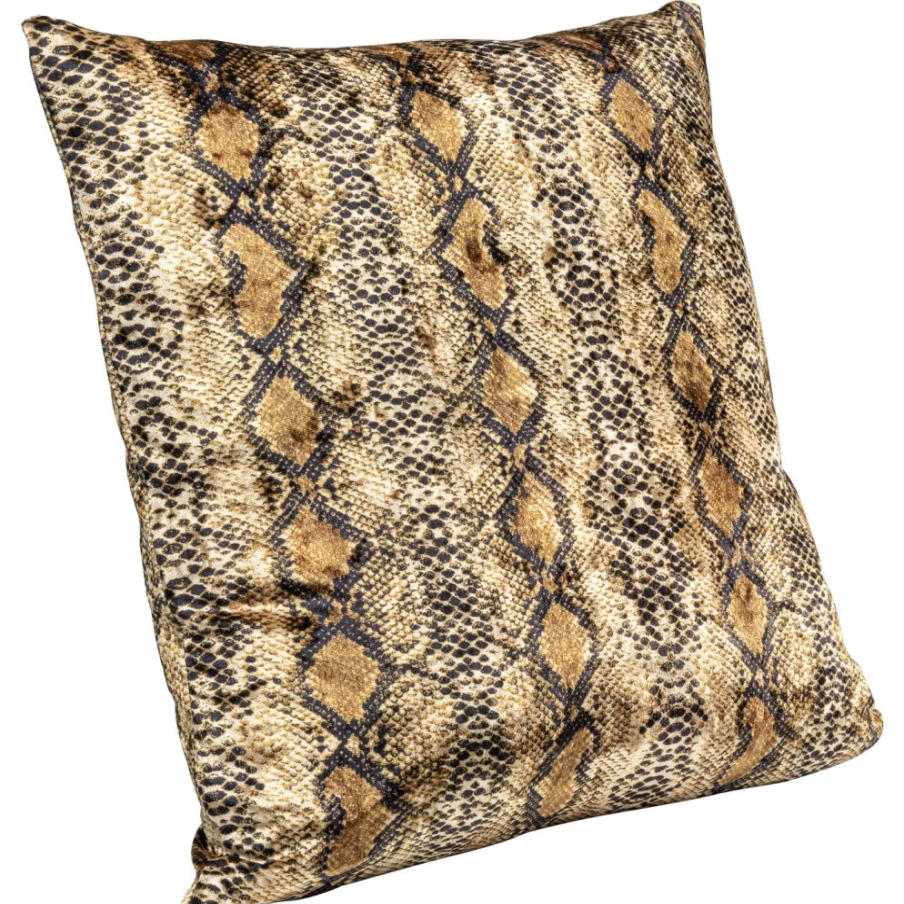 KARE Design Modern Cushion Snake Pattern 45x45 cm Decorative Throw Pillow