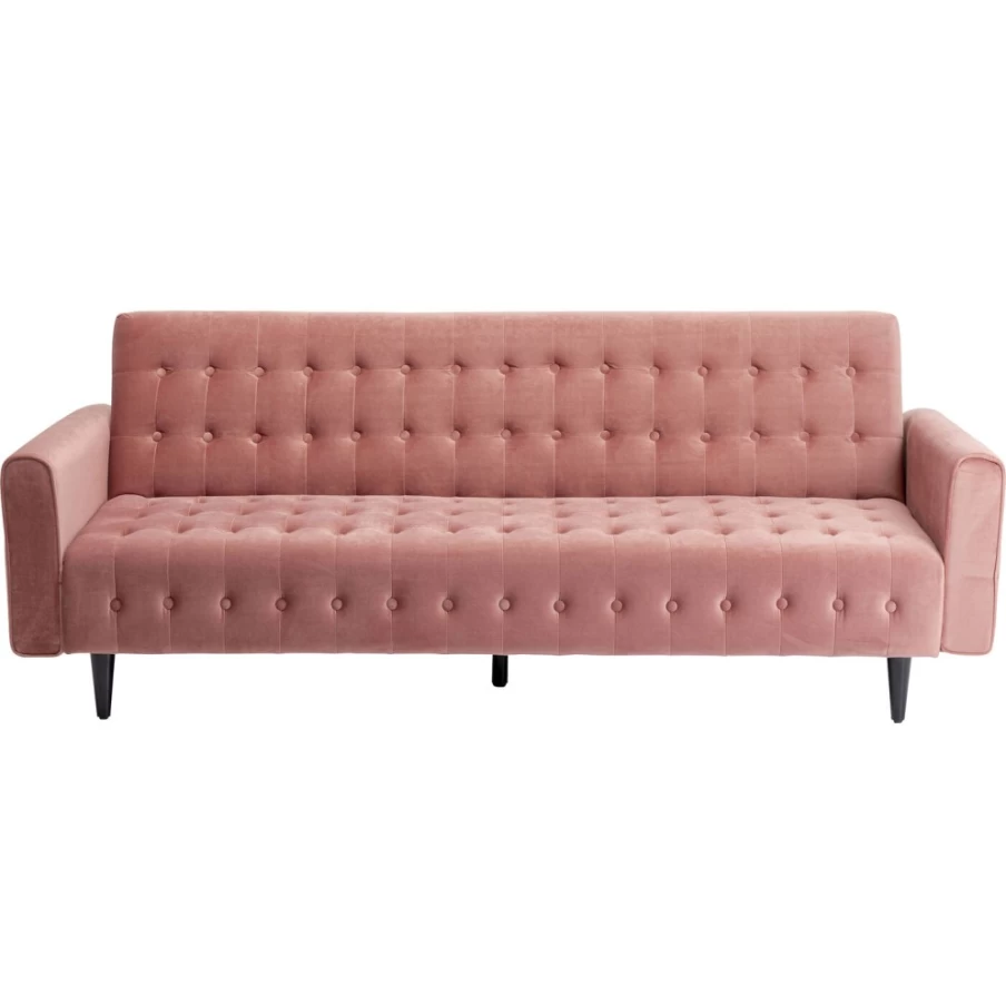KARE Design Mauve Velvet Sofa Bed Milchbar | 219cm Convertible Sleeper Sofa | Modern Luxury Furniture