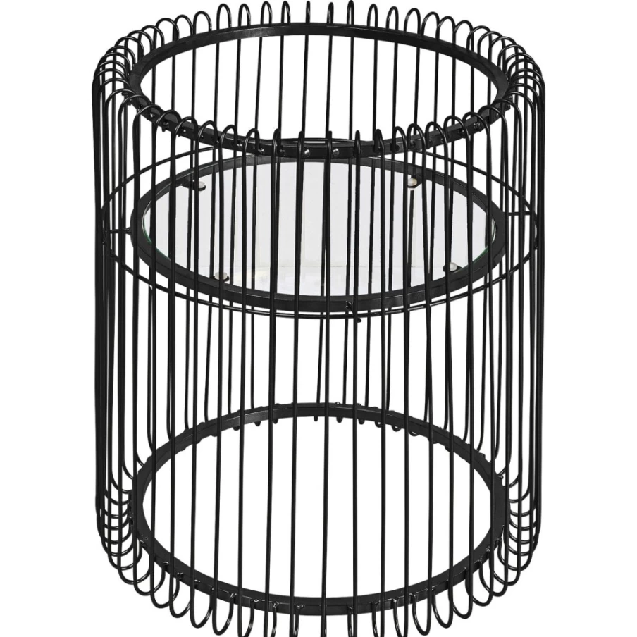 KARE Design Modern Black Metal Plant Holder - 44cm Hanging Wire Basket for Indoor Outdoor Plants