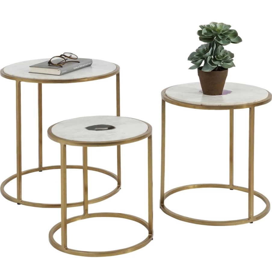 KARE Design Limbo Side Table Set of 3 Modern Nesting Tables