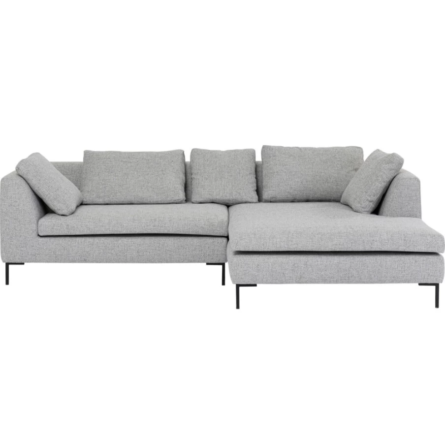 KARE Design Gianni Dolce Light Grey Right-Hand Corner Sofa – Modern L-Shaped Sectional for Living Room